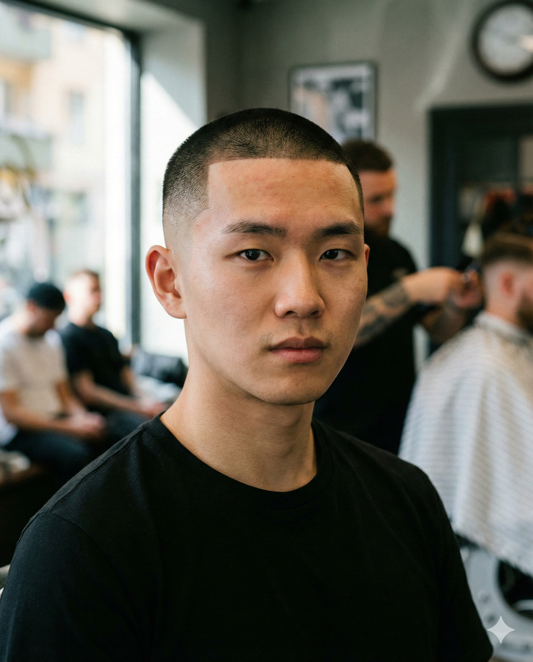 Asian Hair, Buzz Cut